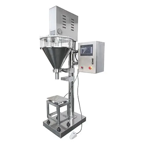 Net Weight Auger Filler Equipped Weighing Desk | VTOPS-P2D