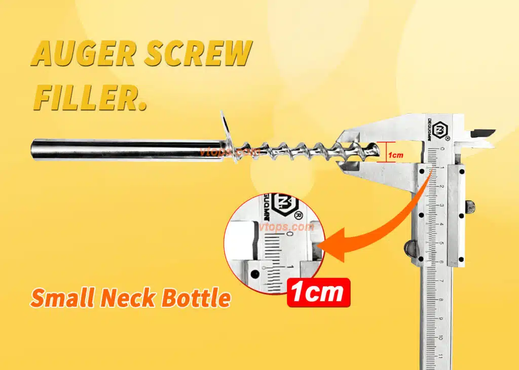 Small Neck Bottles Auger Screw Filler