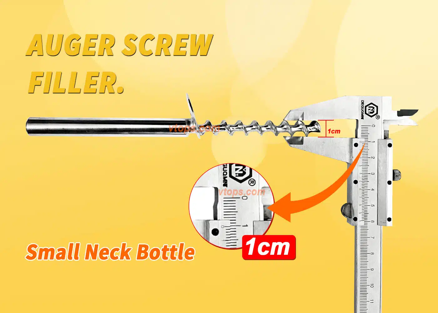 Small Neck Bottles Auger Screw Filler