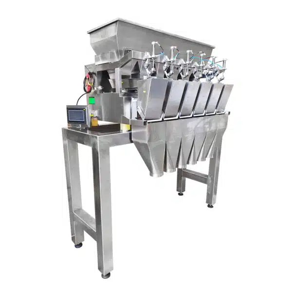 6 Head Linear Vibratory Weigh Filler with Stand | VTOPS-6DC