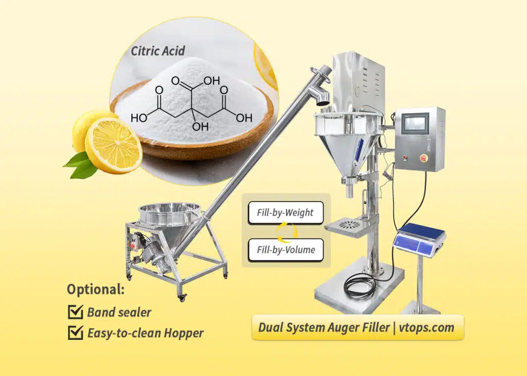 An Auger Filler Machine for Citric Acid Packaging