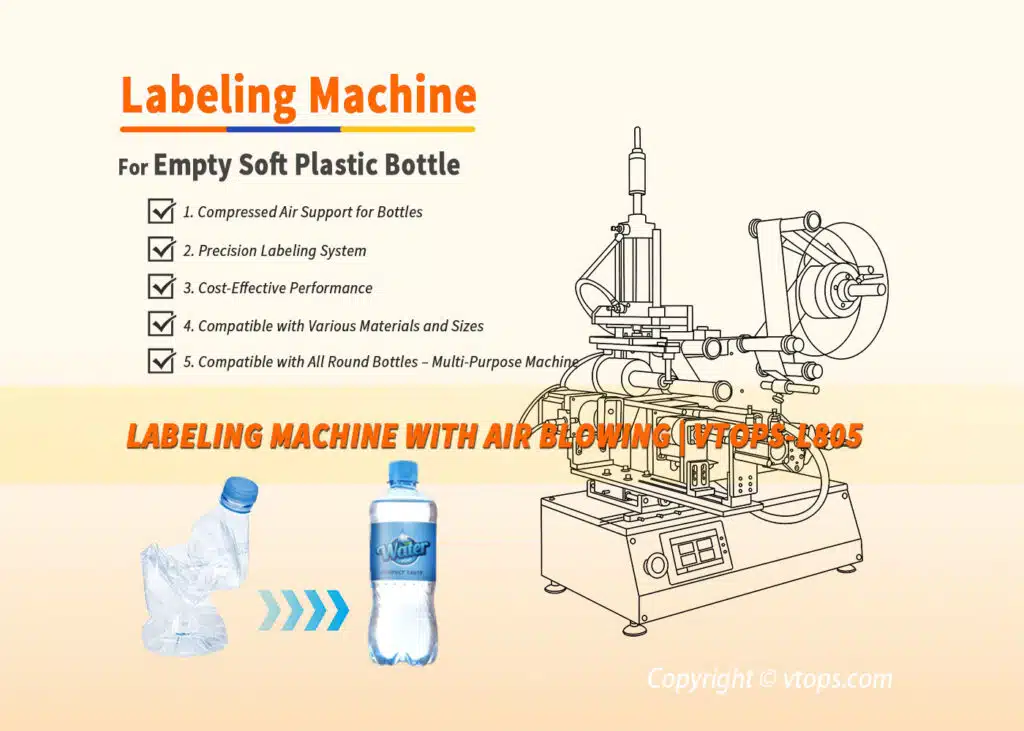 Empty Soft Plastic Bottles Labeling Machine