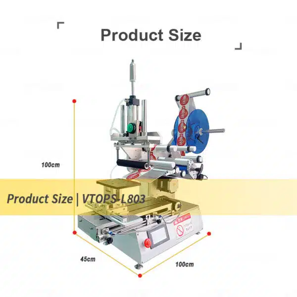 Product Size of Front and Back Rolling Sticker Labeling Machine | VTOPS-L803